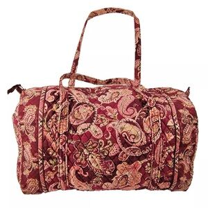 Vera Bradley Paisley Travel Bag - Red and Pink